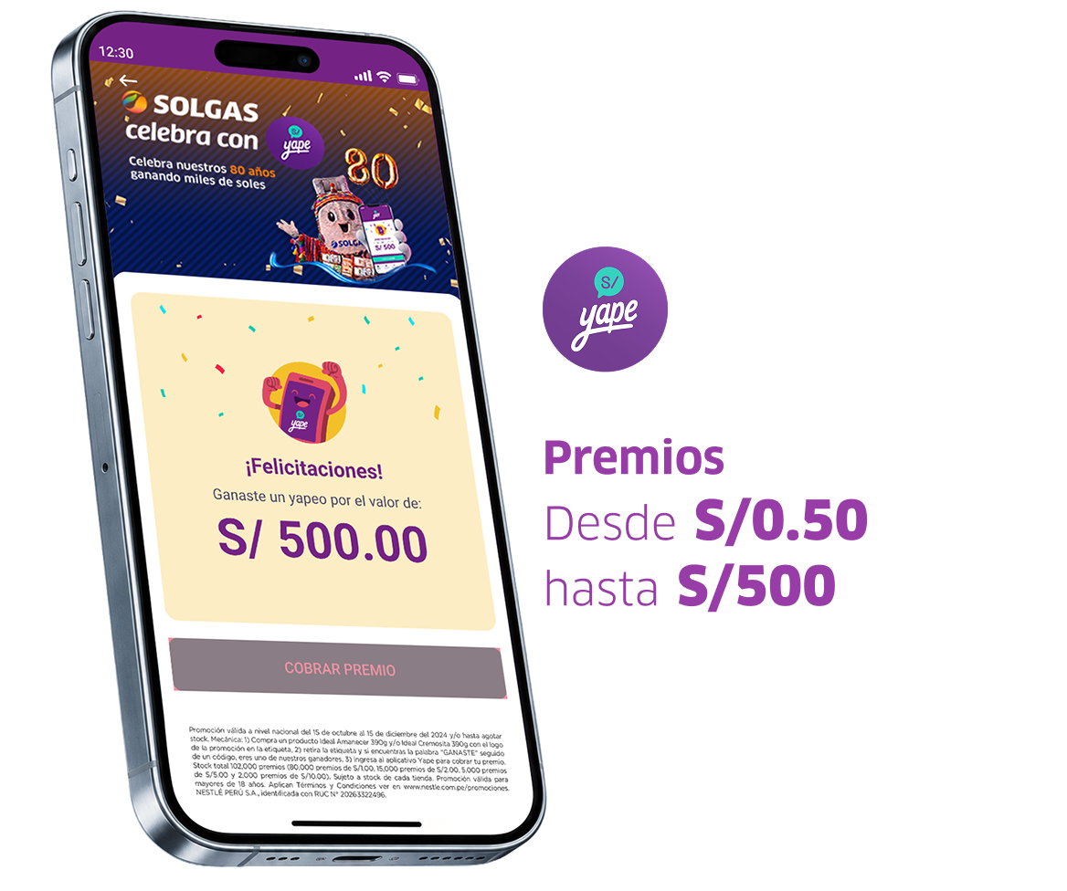 Yapeo recibido al instante